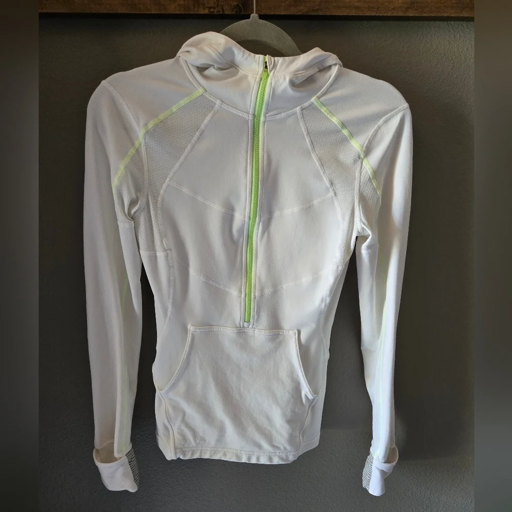 Lululemon Hoodie 3/4 Zip Front Back Pocket 4 Summer Travel Packable Run Outdoors - Picture 2 of 12